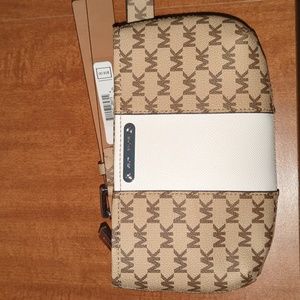 Michael Kors Monogram & White Belt Bag